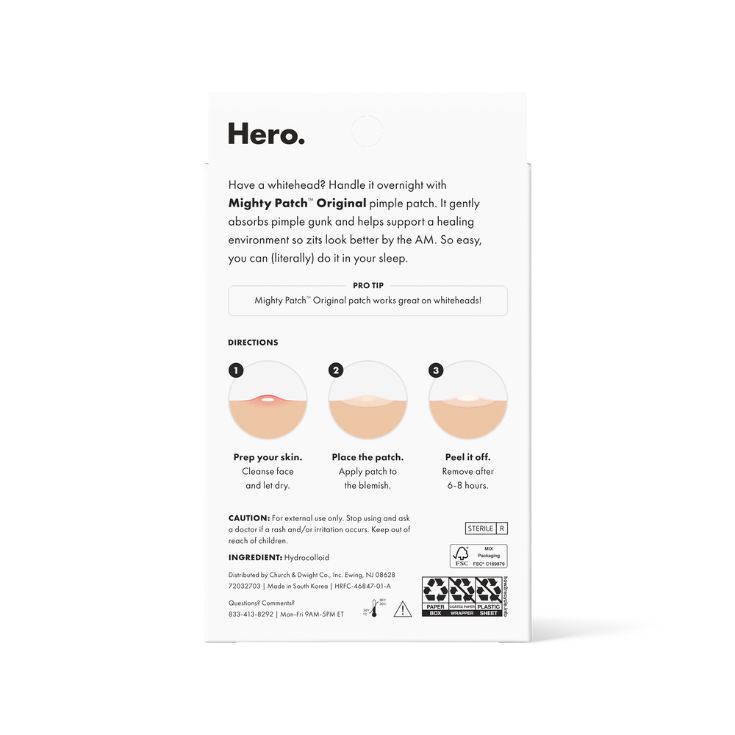 HERO MIGHTY PATCH ORIGINAL PARCHES PARA ACNÉ 24 UNDS